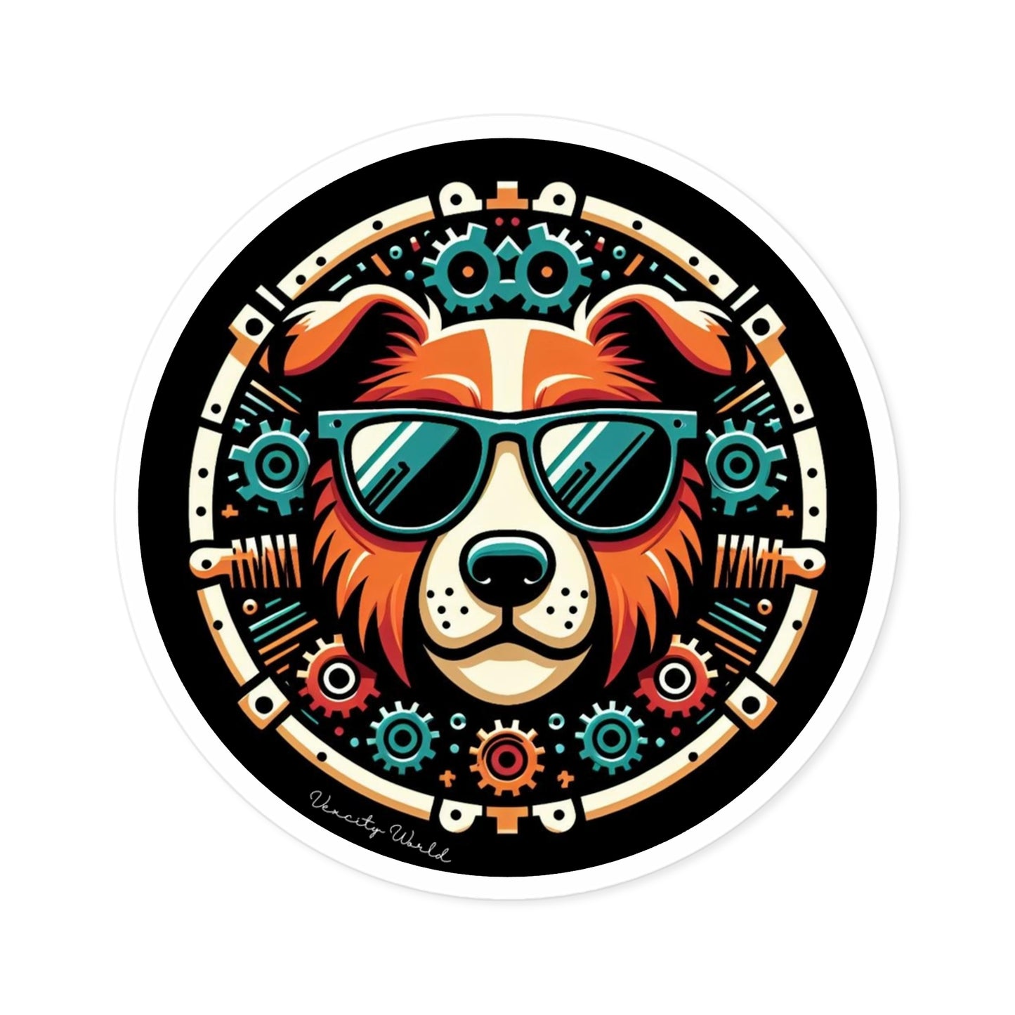 Rosco The Dog Sticker, Indoor\Outdoor