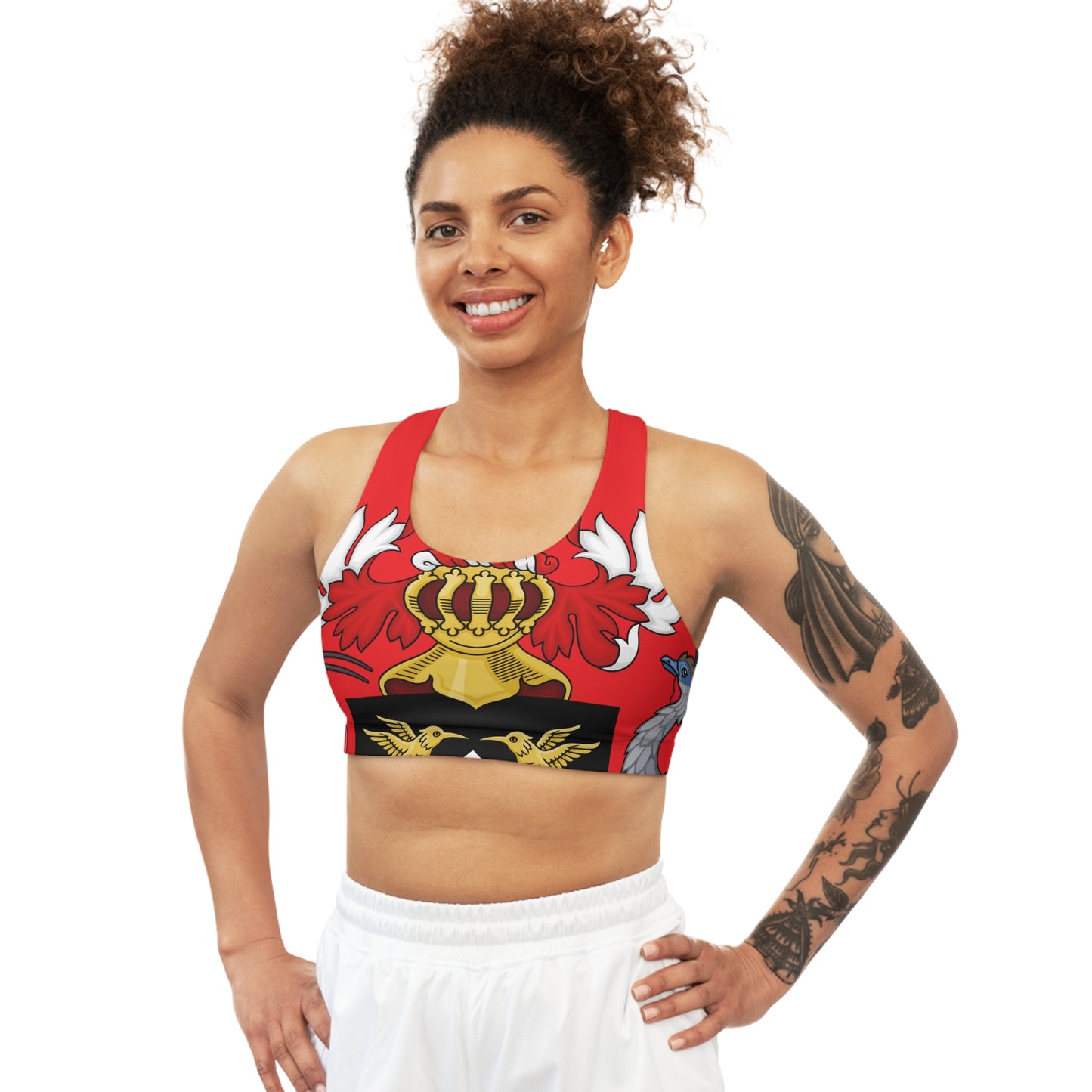 Trinidad And Tobago Women's Seamless Sports Bra Red