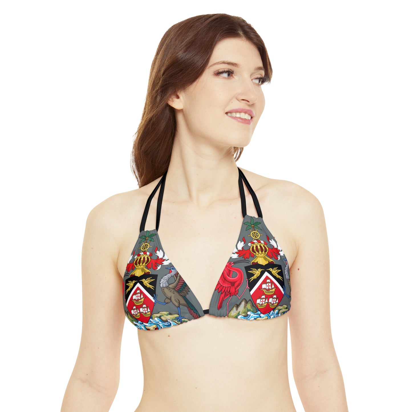 Trinidad And Tobago Strappy Bikini Set Grey