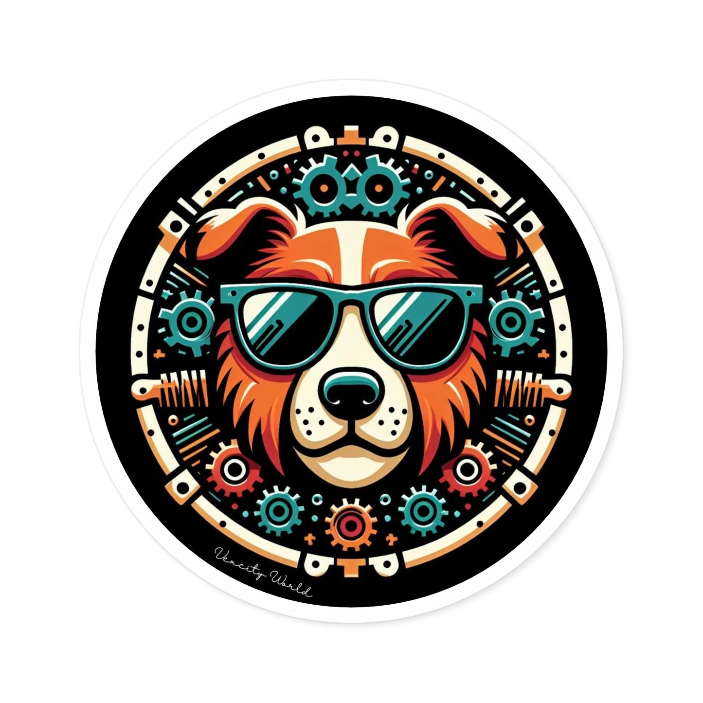 Rosco The Dog Sticker, Indoor\Outdoor