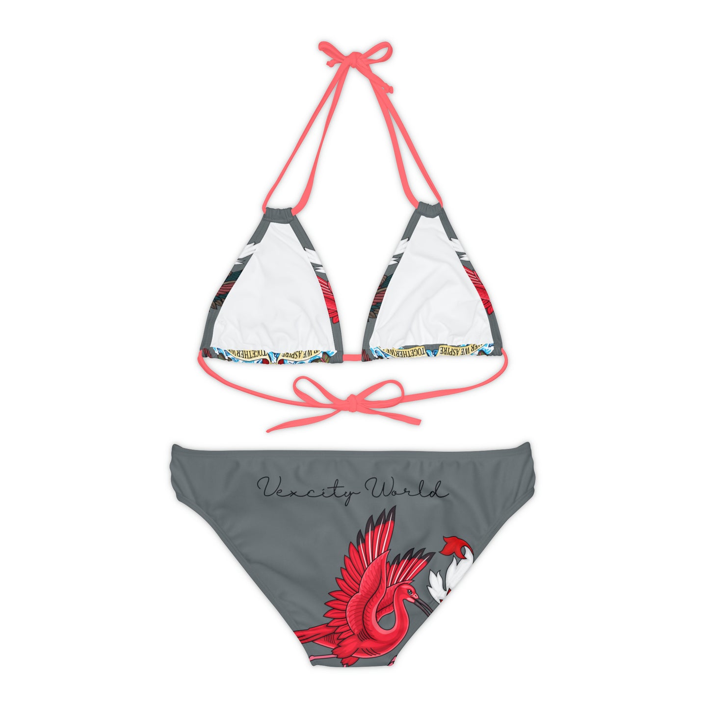 Trinidad And Tobago Strappy Bikini Set Grey