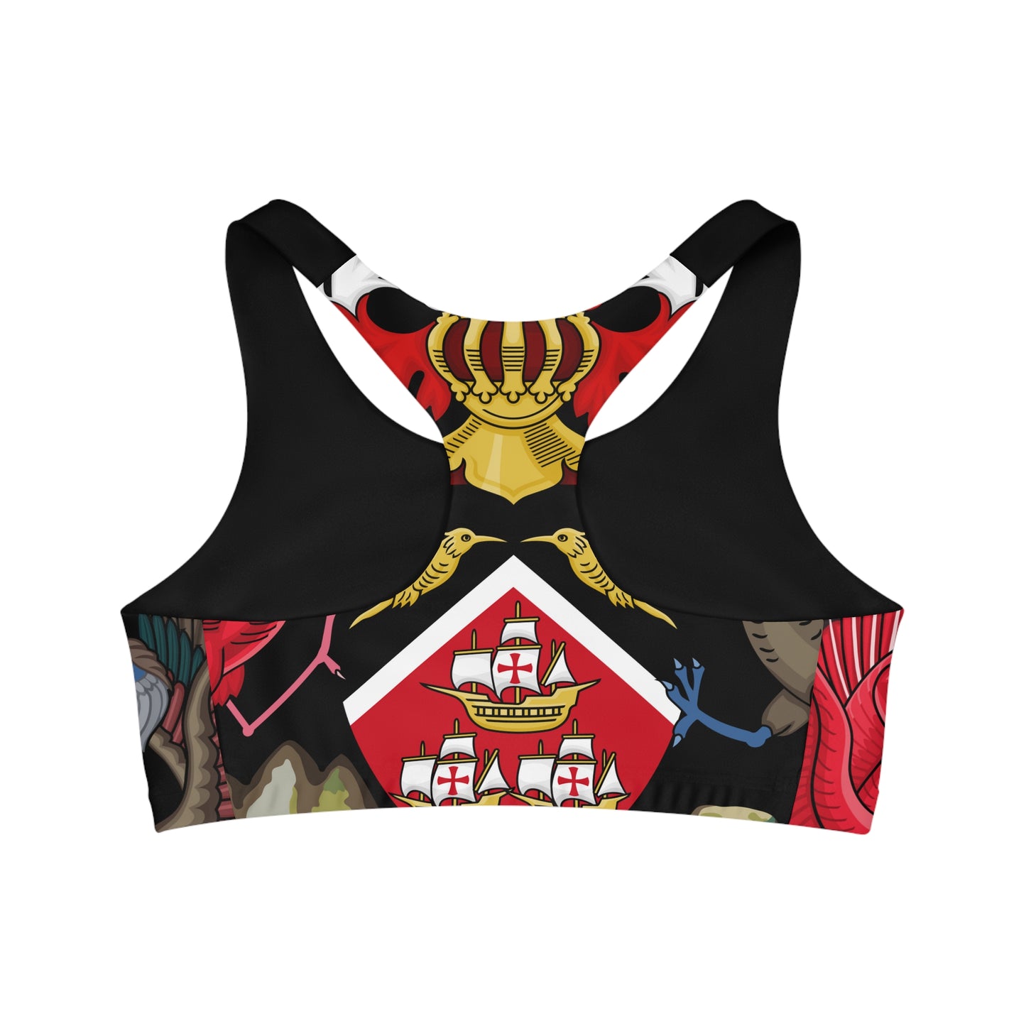 Trinidad And Tobago Women's Seamless Sports Bra Black