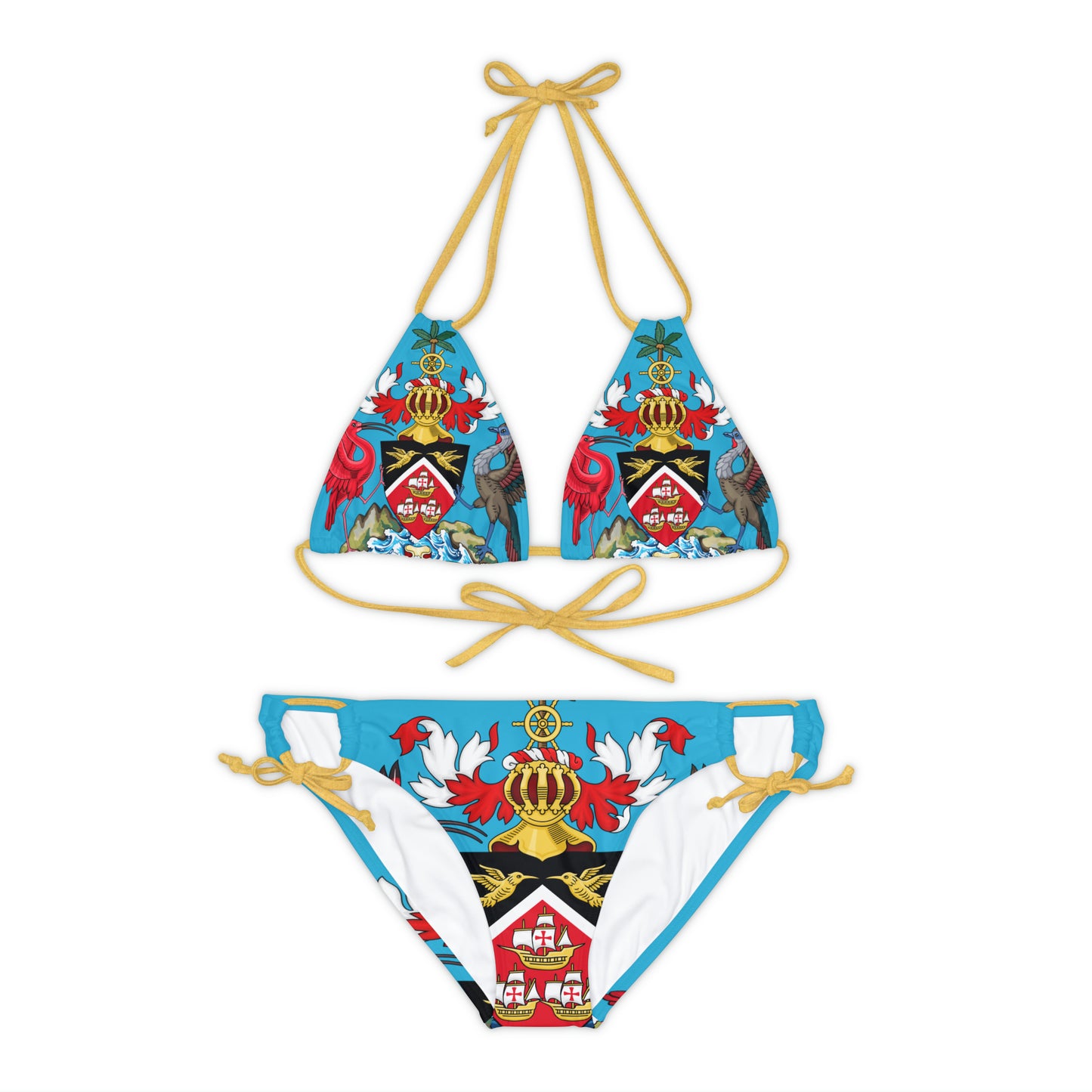 Trinidad And Tobago Strappy Bikini Set Turquoise