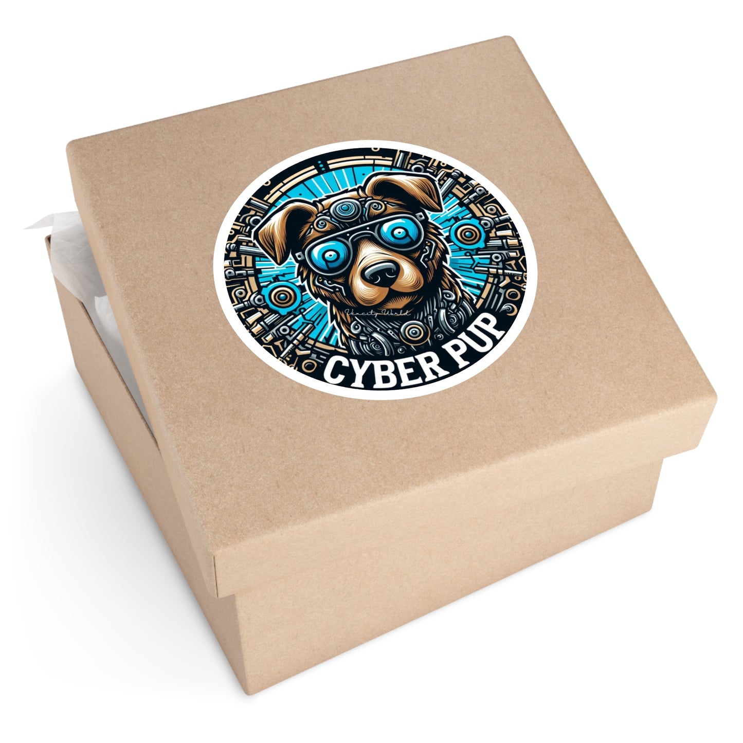 Cyber PuP Dog Sticker, Indoor\Outdoor