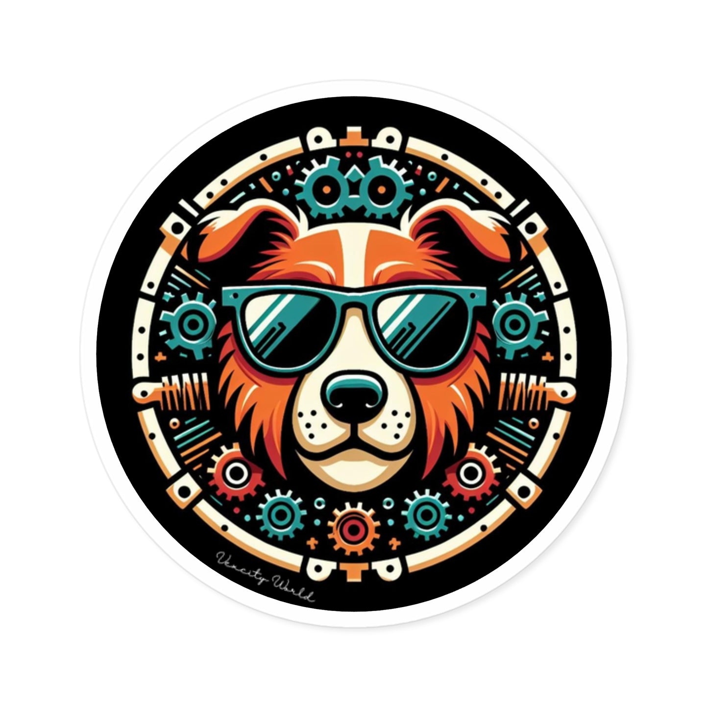 Rosco The Dog Sticker, Indoor\Outdoor