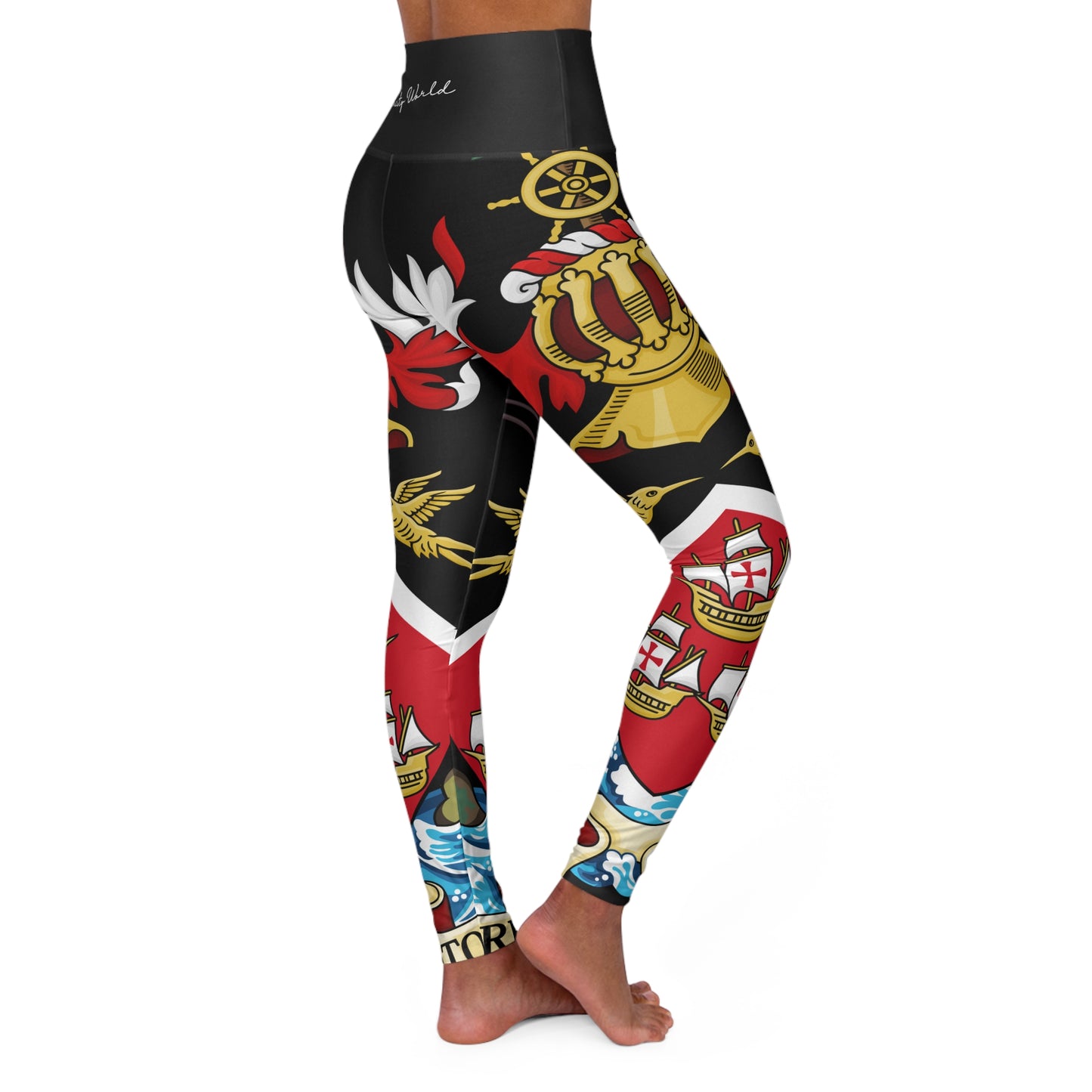 Trinidad And Tobago Women's High Waisted Yoga Leggings Black