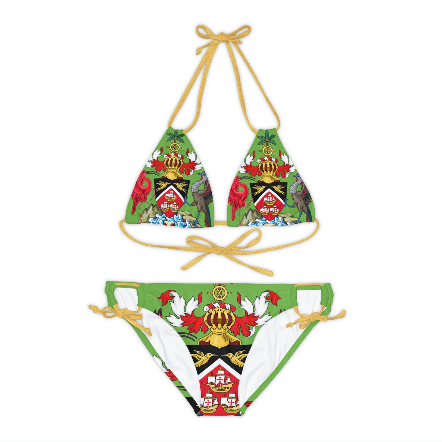 Trinidad And Tobago Strappy Bikini Set Green