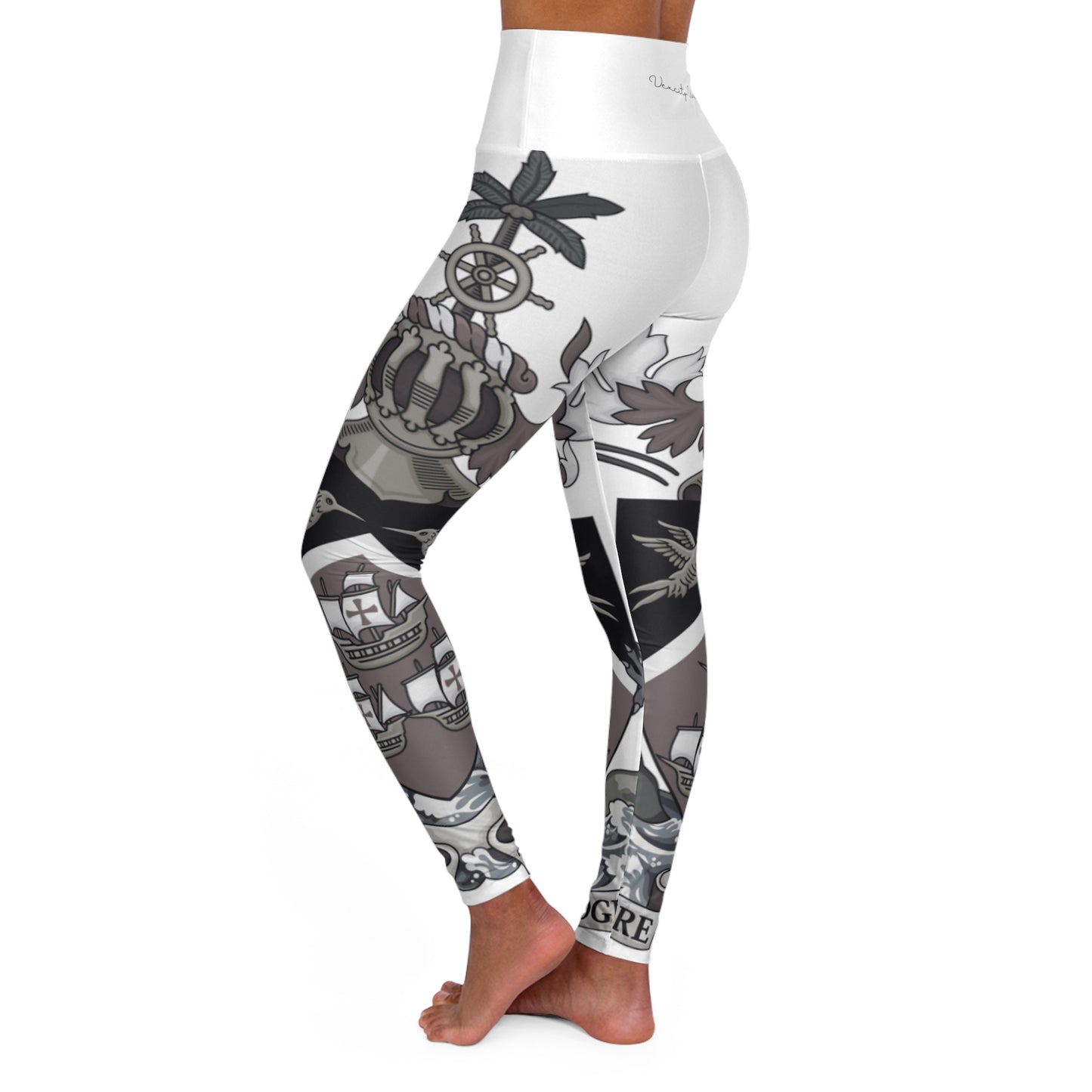 Trinidad And Tobago Women's High Waisted Yoga Leggings White