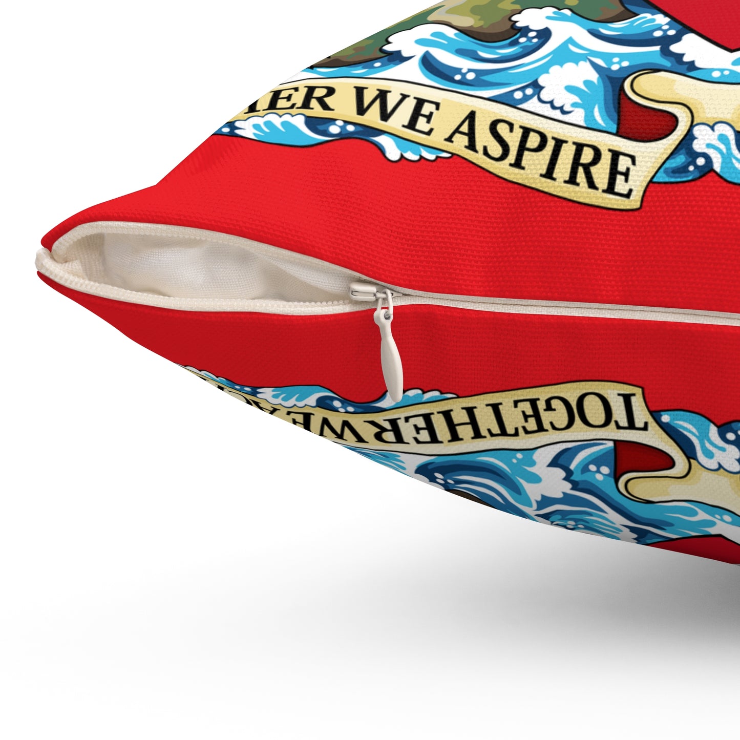 Trinidad And Tobago Square Pillow Red