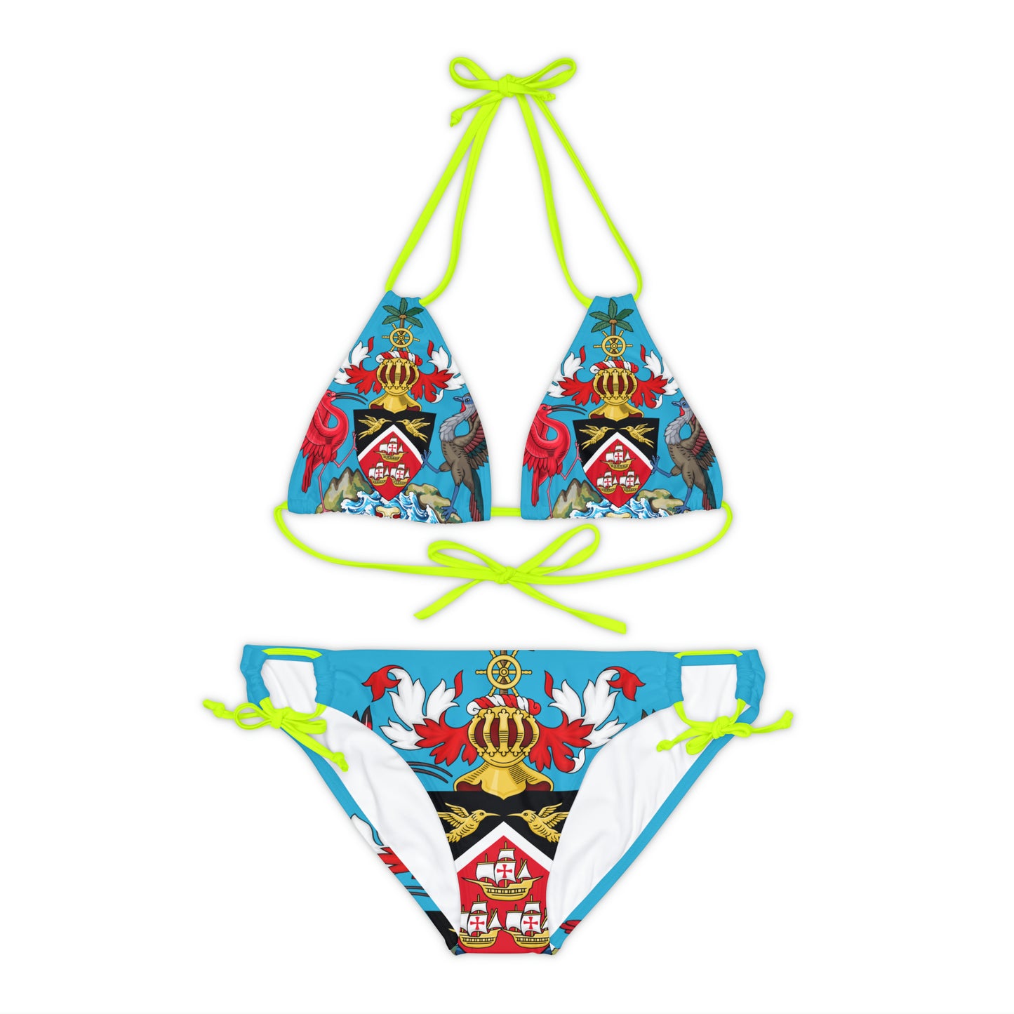 Trinidad And Tobago Strappy Bikini Set Turquoise