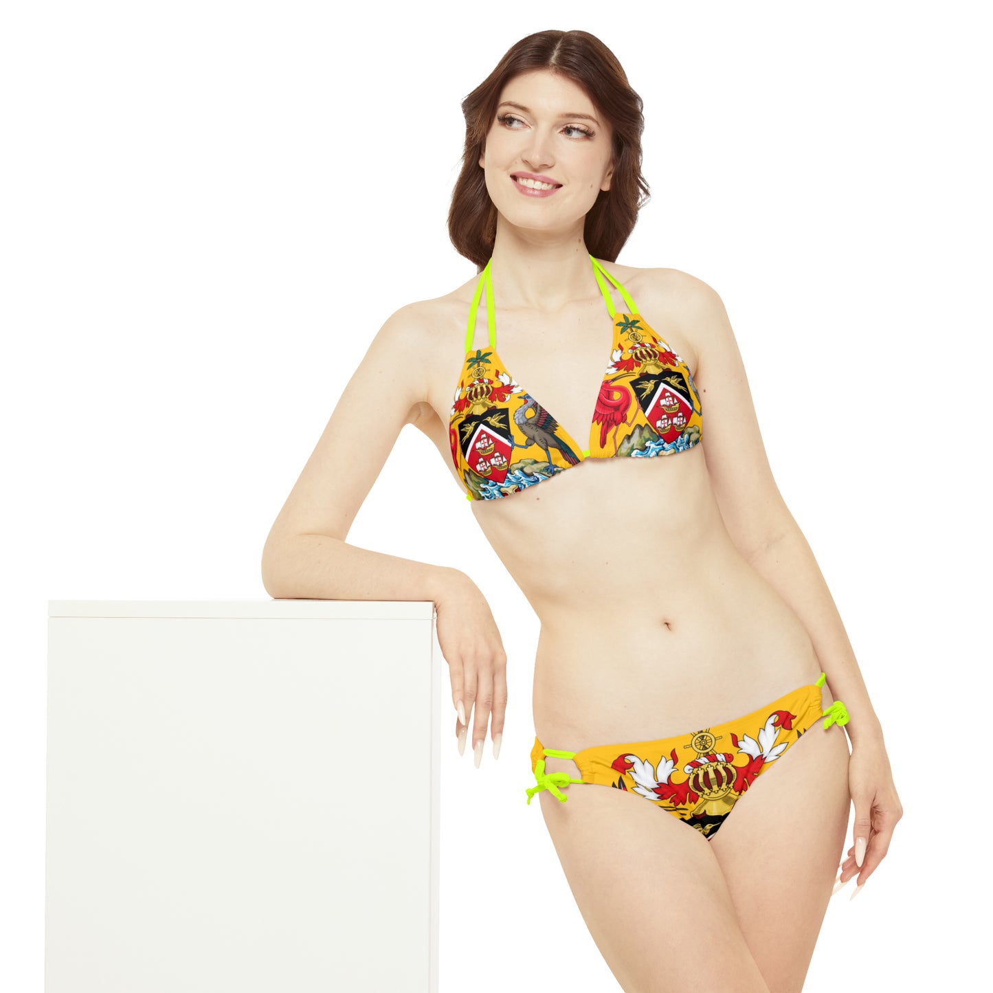 Trinidad And Tobago Strappy Bikini Set Yellow