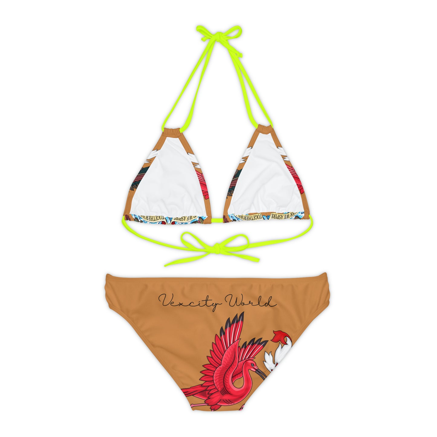Trinidad And Tobago Strappy Bikini Set Brown