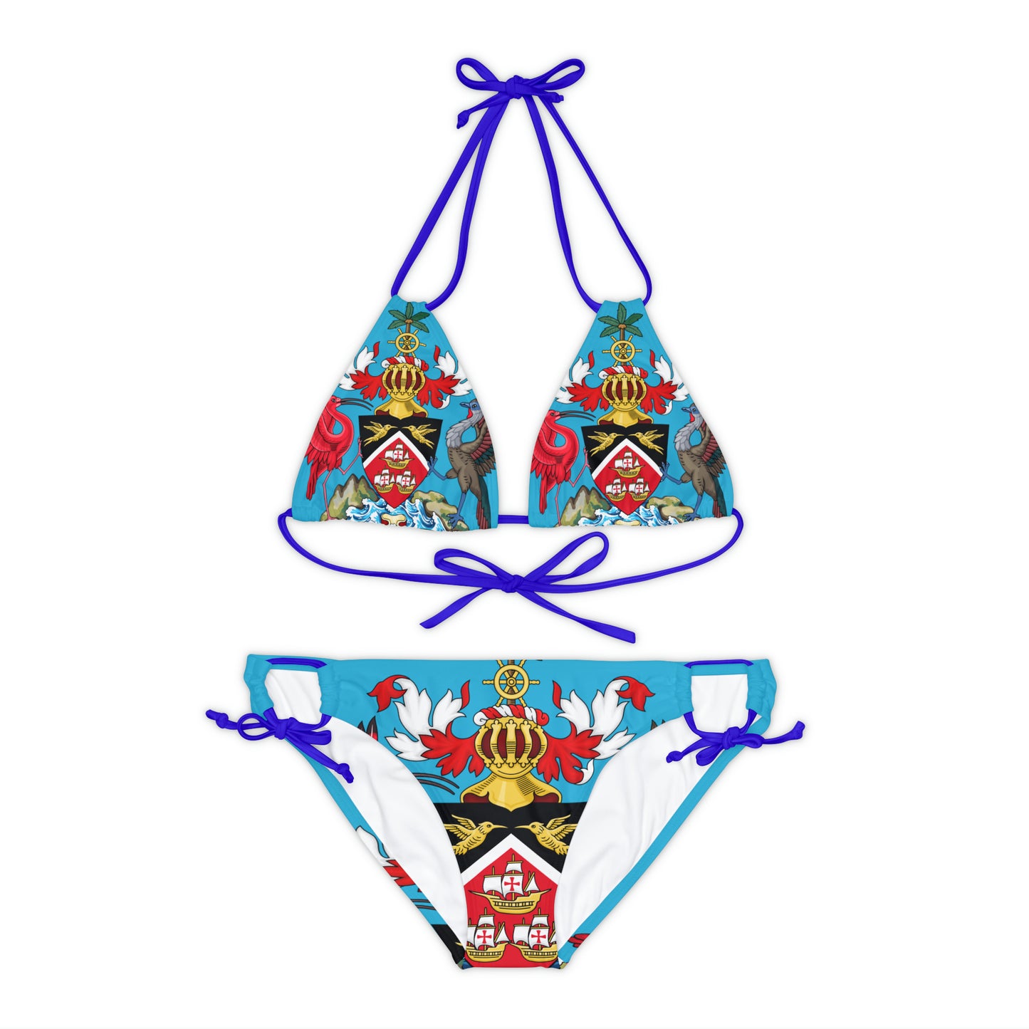 Trinidad And Tobago Strappy Bikini Set Turquoise