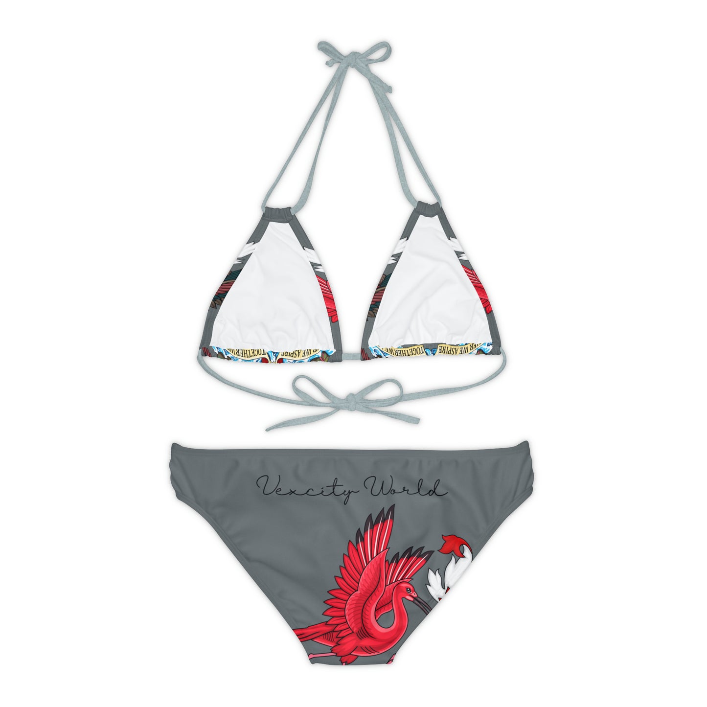 Trinidad And Tobago Strappy Bikini Set Grey