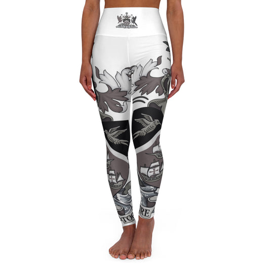 Trinidad And Tobago Women's High Waisted Yoga Leggings White