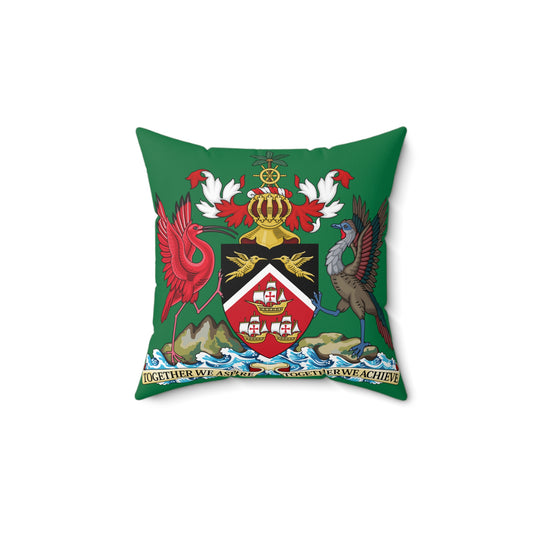 Trinidad And Tobago Square Pillow Green
