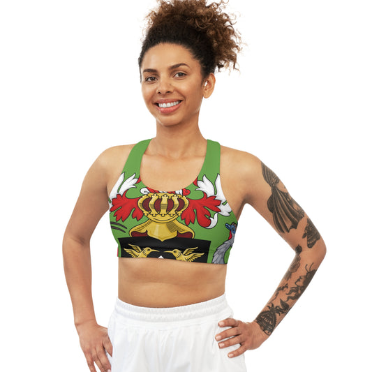 Trinidad And Tobago Women's Seamless Sports Bra Green
