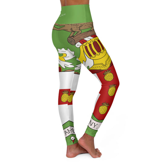 Jamaica Women's High Waisted Yoga Leggings Black