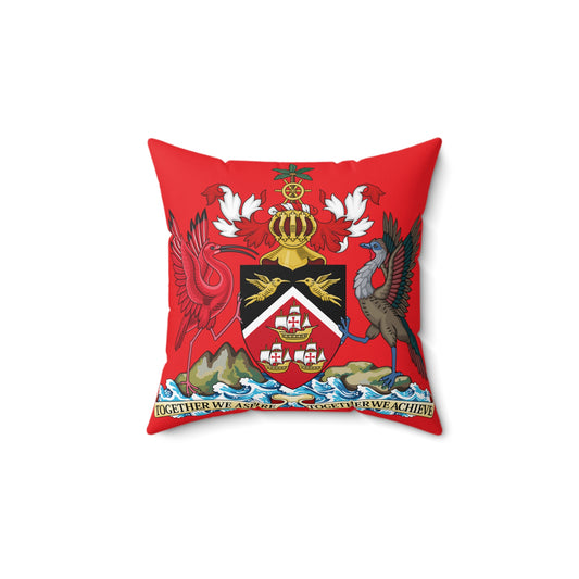Trinidad And Tobago Square Pillow Red