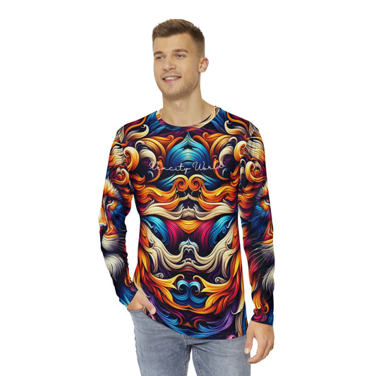 Vexcity world printed Men's Long Sleeve Shirt