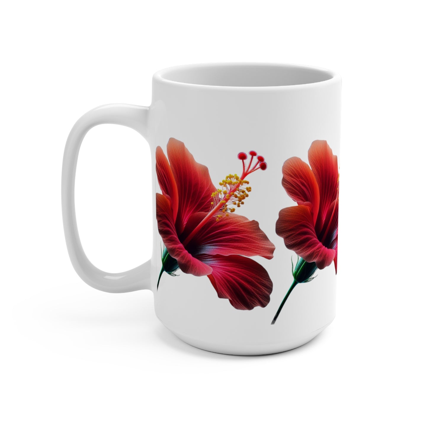 Hibiscus Flower Coffee Mug 15oz