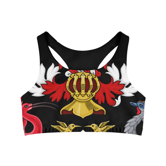 Trinidad And Tobago Women's Seamless Sports Bra Black