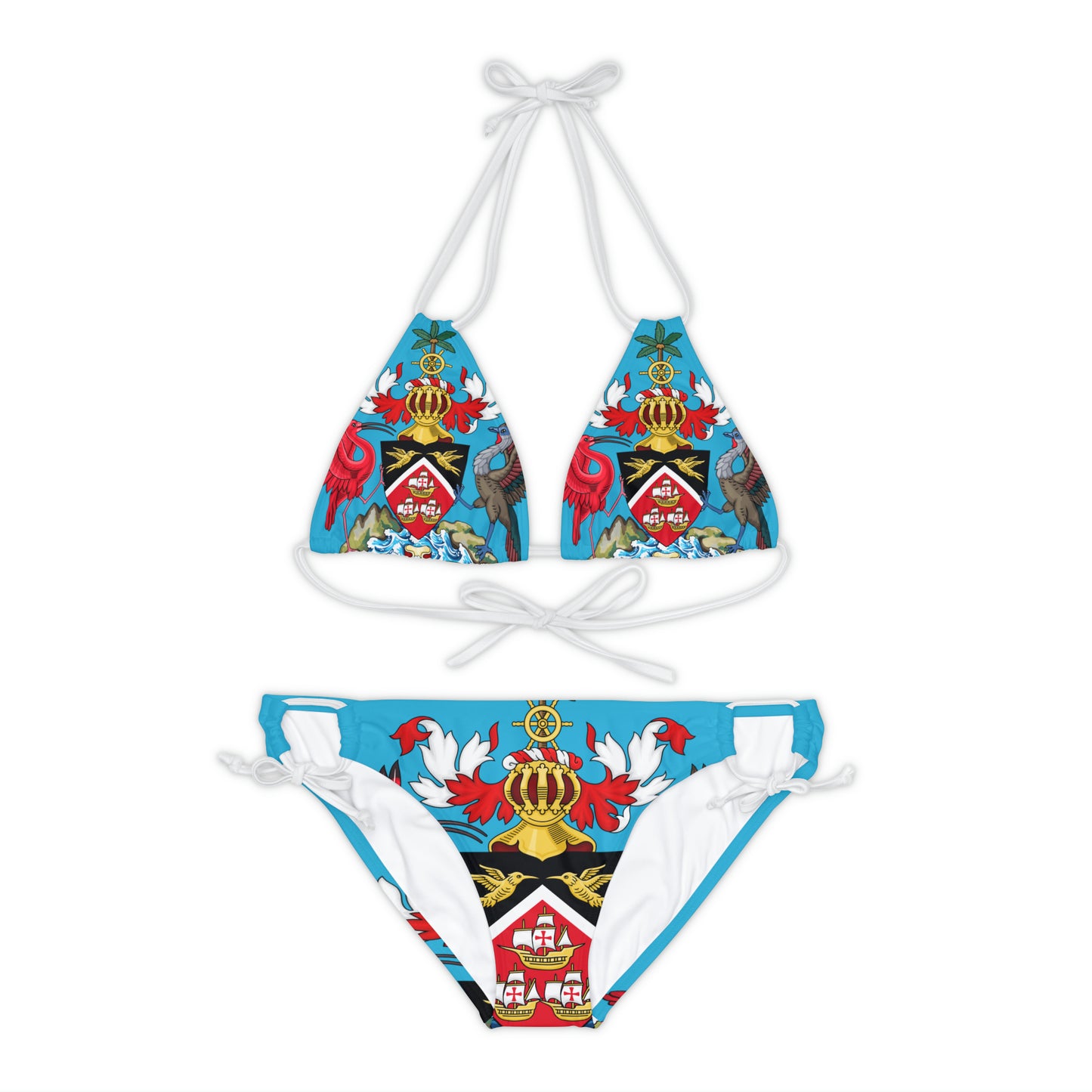 Trinidad And Tobago Strappy Bikini Set Turquoise