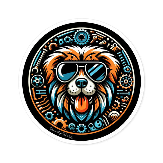 Cyber Dog Sticker, Indoor\Outdoor