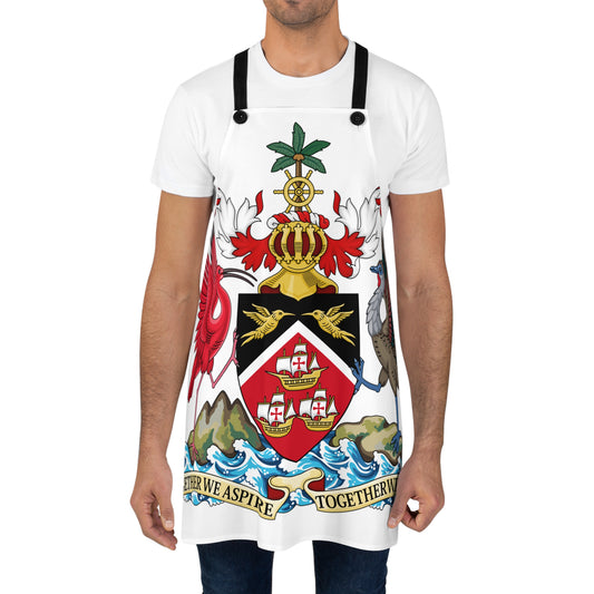 Trinidad And Tobago Chef Apron White