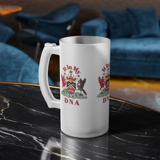 Trinidad And Tobago Frosted Glass Beer Mug