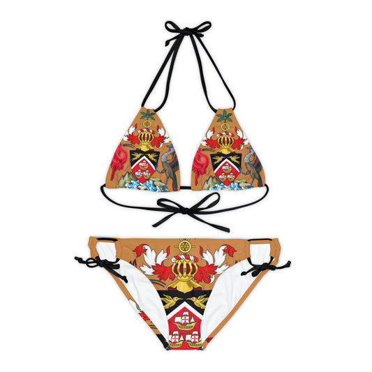 Trinidad And Tobago Strappy Bikini Set Brown